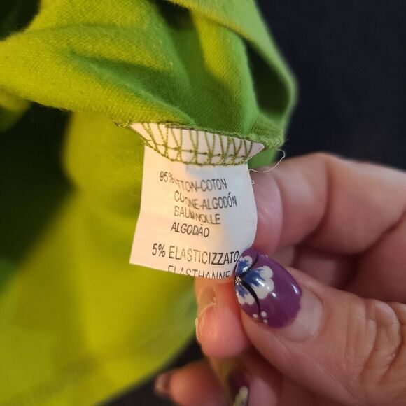 Louise F.D Womens Top Green Size XL Cotton Blend Pullover Long Sleeve Stretch - Picture 7 of 12